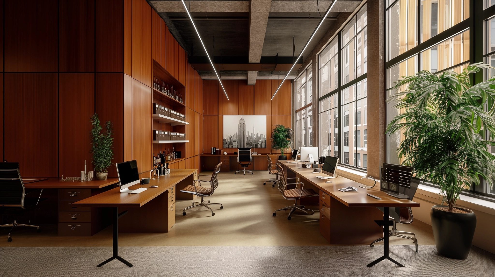 Modern office workspace